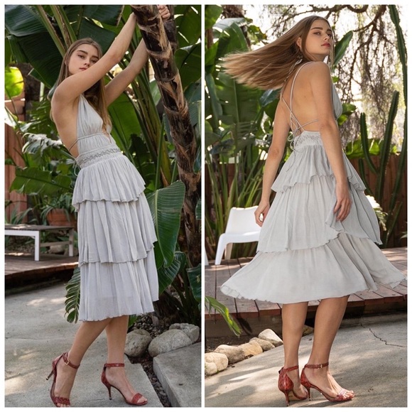 Island Girl Tropical Halter Midi Dress - Picture 5 of 13